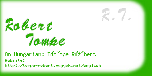 robert tompe business card